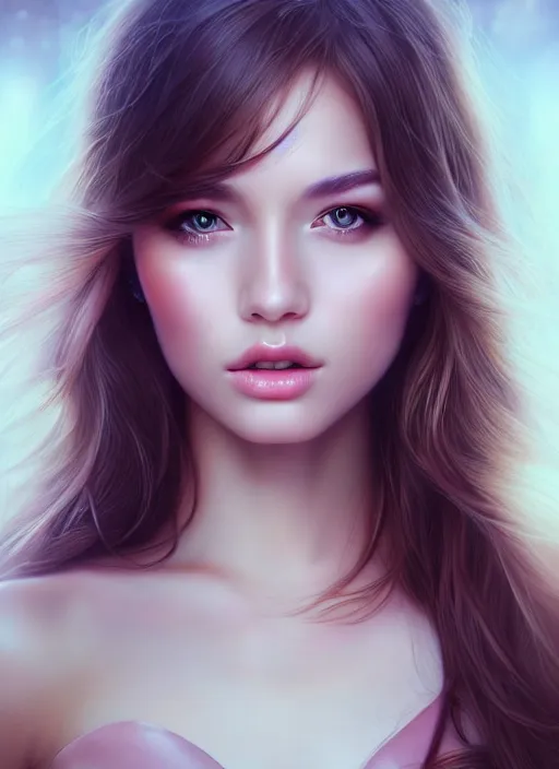 Image similar to a gorgeous female photo, professionally retouched, soft lighting, half body shot, realistic, smooth face, perfect eyes, symmetrical, wide angle, sharp focus on face, 8 k high definition, insanely detailed, intricate, elegant, art by artgerm, cherry blossoms