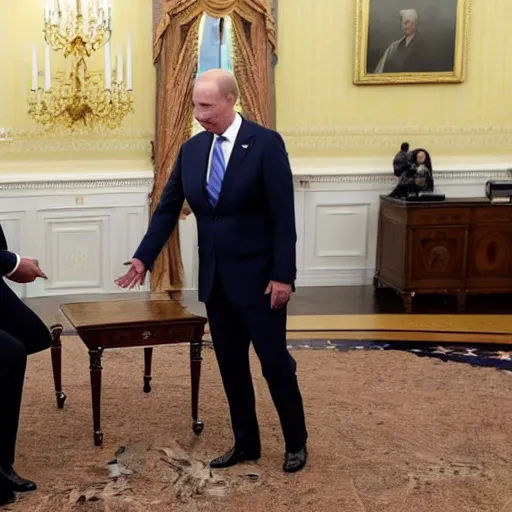 Image similar to Joe Biden shaking Putin's Hand