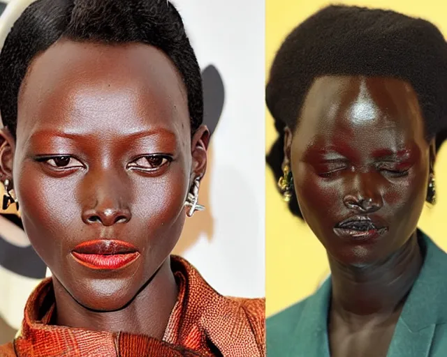 Image similar to tilda swinton mixed with lupita nyongo