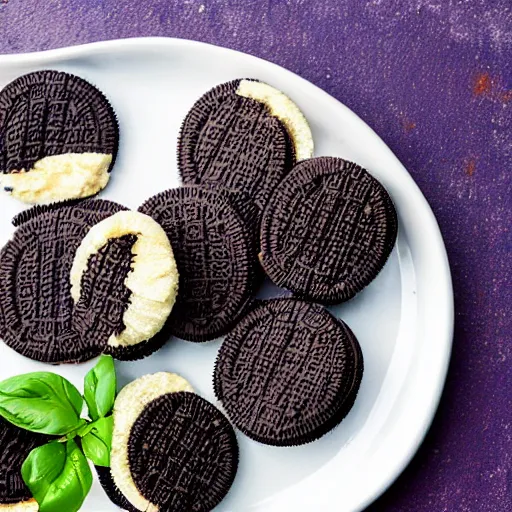 Prompt: oreos in salsa, food photography