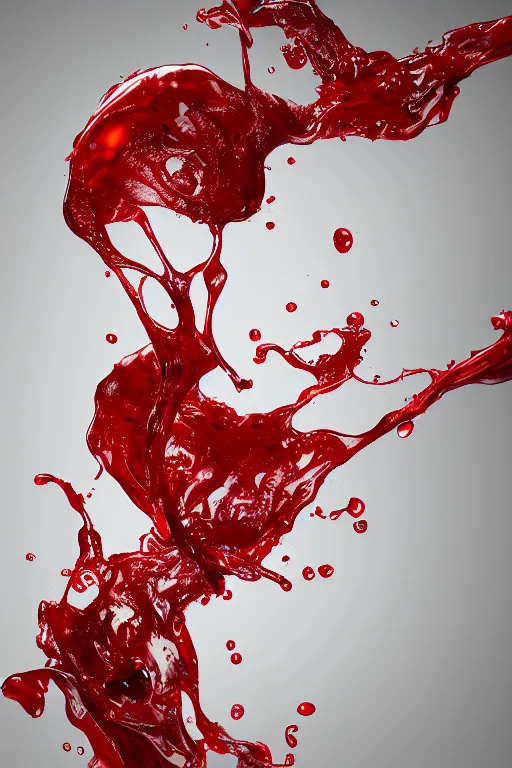 Image similar to swirling organic liquids mixing together, extremly detailed, organism, veins, red and white, intrinsec details, dramatic light, octane render, realistic