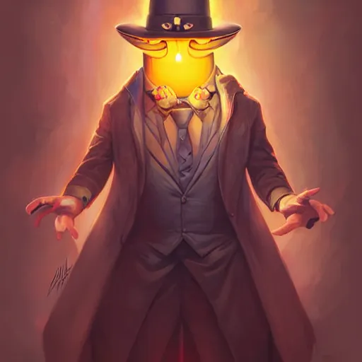 Image similar to bill cipher from gravity falls by ross tran, artgerm, marc simonetti, gil elvgren