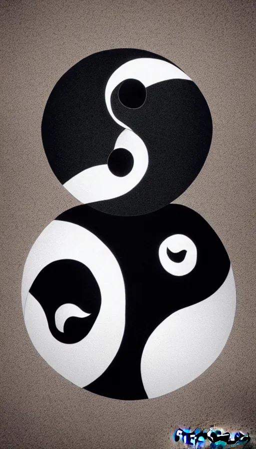 Prompt: Abstract representation of ying Yang concept, by Steve Argyle