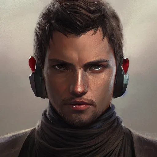 Image similar to portrait of a man by greg rutkowski, jedi knight anakin fel, short black hair, star wars expanded universe, he is about 3 0 years old, wearing the tactical gear of the galactic alliance, highly detailed portrait, digital painting, artstation, concept art, smooth, sharp foccus ilustration, artstation hq