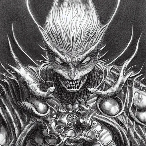 Prompt: stunning concept art by kentaro miura, hyper-detailed