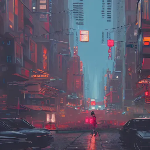Prompt: detailed painting of a cyberpunk vintage newyork with old cmputers on the sidewalk, celestial ephemeral ornaments and greek architecture, artstation, goro fujita, cinematic