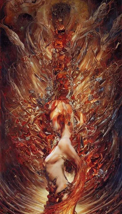 Prompt: The end of an organism, by Karol Bak, by Gainax Co,