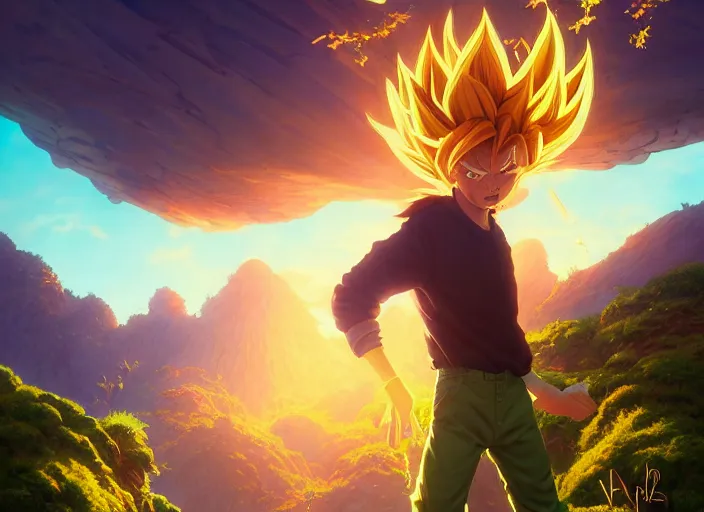 Prompt: highly detailed portrait of norville shaggy rogers super saiyan, unreal engine, fantasy art by greg rutkowski, loish, rhads, ferdinand knab, makoto shinkai and lois van baarle, ilya kuvshinov, rossdraws, tom bagshaw, global illumination, radiant light, detailed and intricate environment