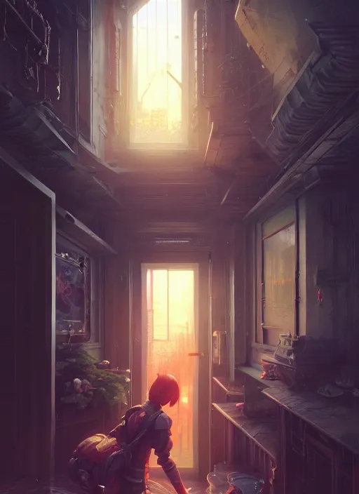 Image similar to Highly detailed and reflective chinese door, Stephen Bliss, unreal engine, fantasy art by Greg Rutkowski, Loish, Rhads, Makoto Shinkai and Lois van baarle, ilya kuvshinov, rossdraws, Tom Bagshaw, global illumination, radiant light, detailed and intricate environment