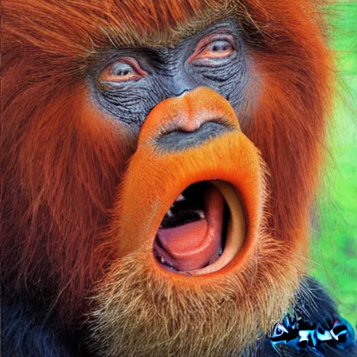 Prompt: portrait of donald trump or an orang - outang by greg ruthkowski