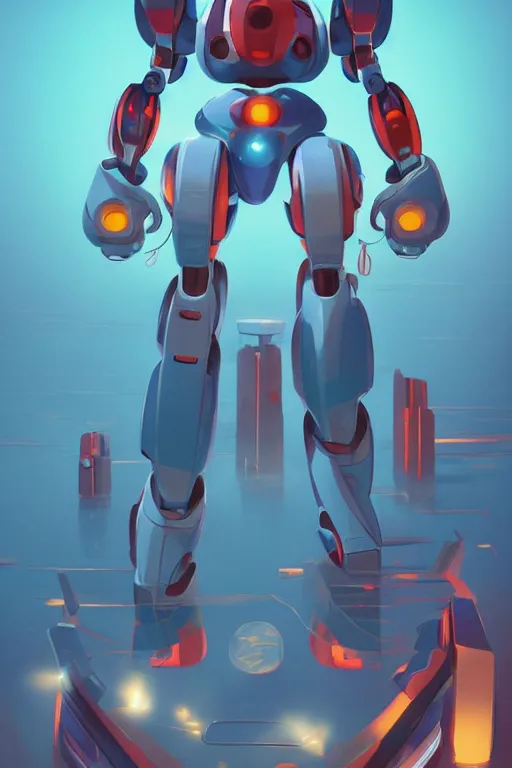 Image similar to metabots medabots medarotto medarot robot minimalist comics, behance hd by jesper ejsing, by rhads, makoto shinkai and lois van baarle, ilya kuvshinov, rossdraws global illumination ray tracing hdr radiating a glowing aura