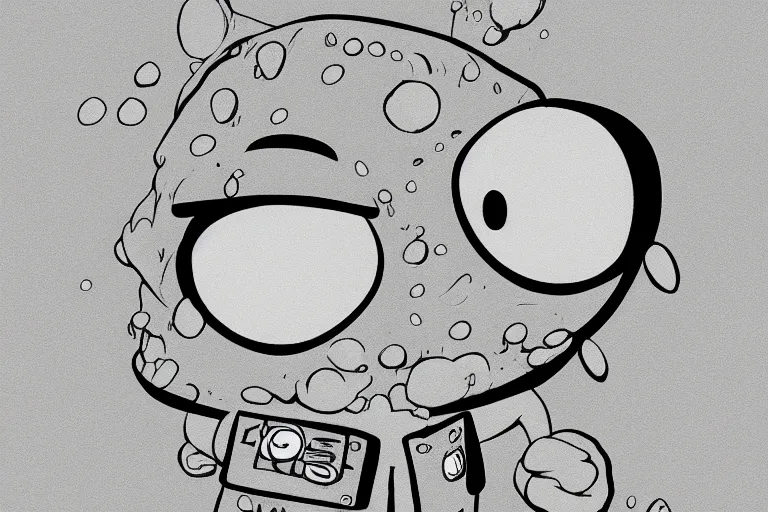 Prompt: gumball waterson as gigachad, highly detailed art, black and white, 4 k, sharp, soft lighting