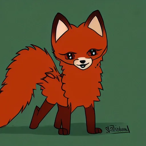 Image similar to cute furry fox, art by Silverfox