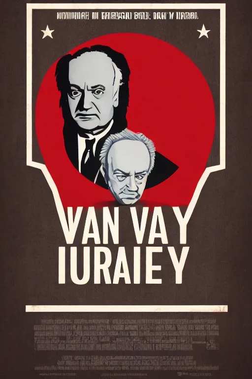 Image similar to minimal movie poster, van buren, brian doyle - murray is united states president martin van buren, solid colors, cinematic, fan art, trending on artstation