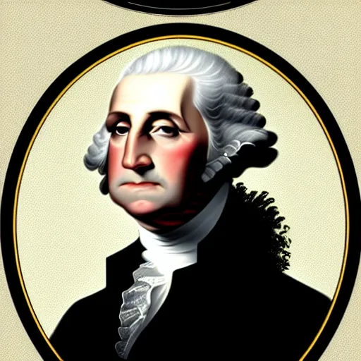 Prompt: George Washington is a gigachad, digital art