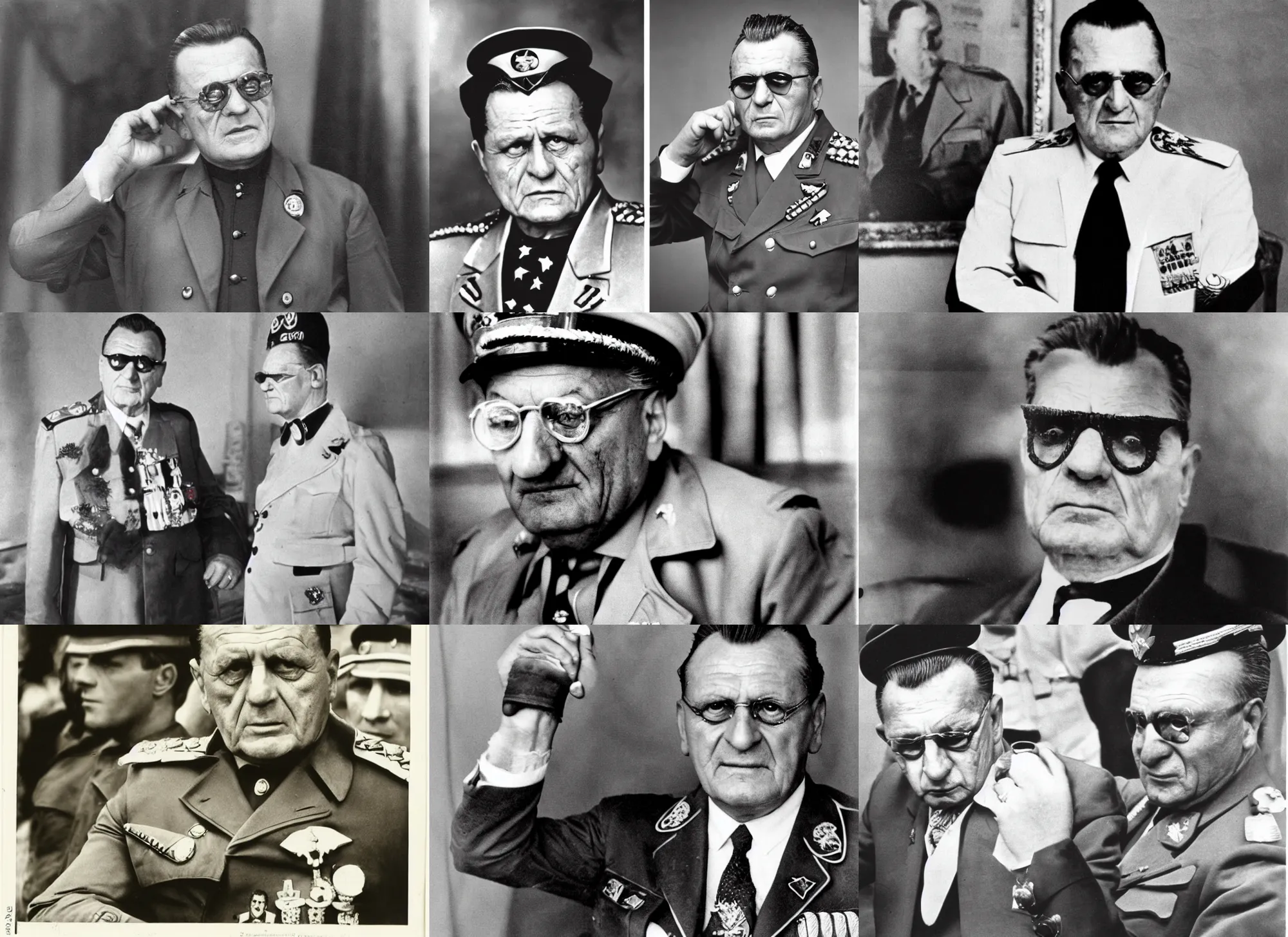 Prompt: portrait of general josip broz tito as popeye, historical photography, high quality
