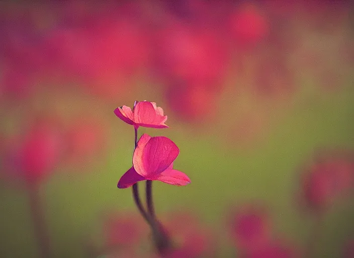 Prompt: A macro photograph of a flower by Zdzislaw Beksinski, depth of field, bokeh
