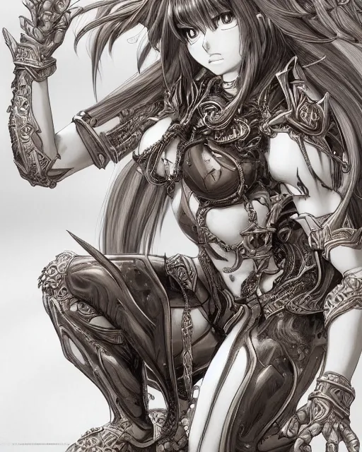 Prompt: A beautiful female demon posing on a chair, beautiful face, highly detailed face, close-up, fantasy art, female art, in the style of masami kurumada, illustration, epic, fantasy, intricate, hyper detailed, artstation, concept art, smooth, sharp focus, ray tracing