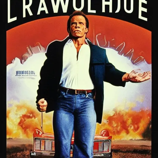 Image similar to Poster by Drew Struzan for the movie Loaf House staring Arnold Schwarzenegger, released in 1986