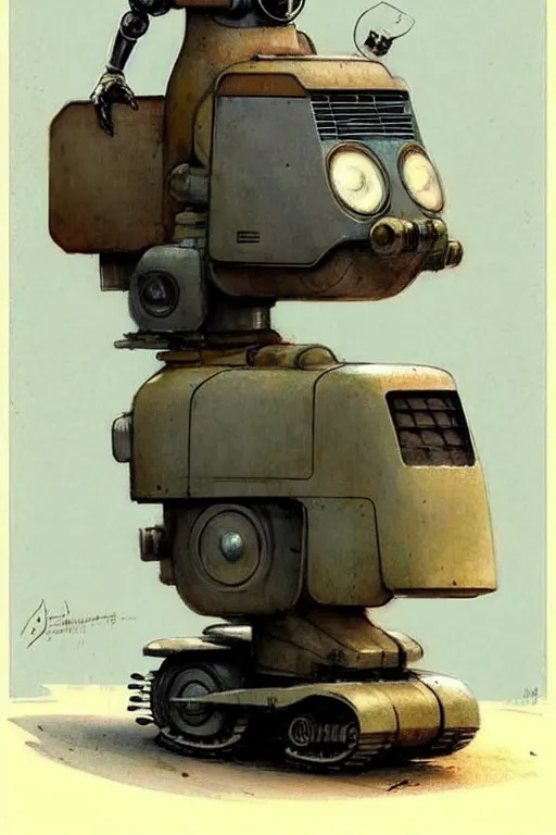 Image similar to ( ( ( ( ( 1 9 5 0 s retro future android robot bulldozer. muted colors., ) ) ) ) ) by jean - baptiste monge,!!!!!!!!!!!!!!!!!!!!!!!!!