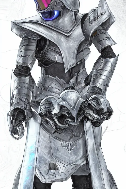 Image similar to helmet armor guardian destiny in witch queen illumination ray tracing hdr fanart arstation by sung choi robot ninja mask and eric pfeiffer and gabriel garza and casper konefal