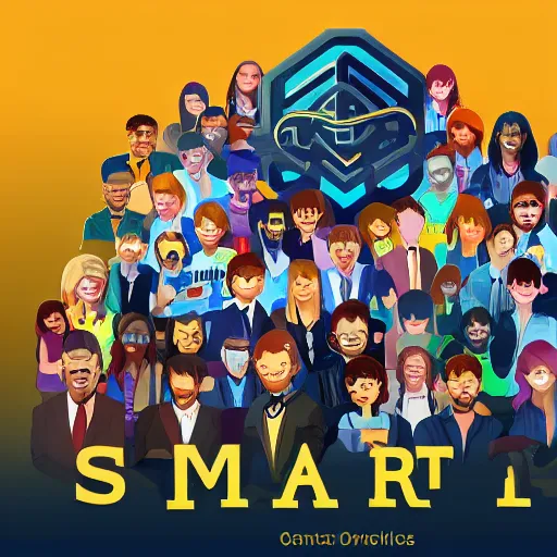 Image similar to Group of smart people, logo, highly detailed, 4K, artstation