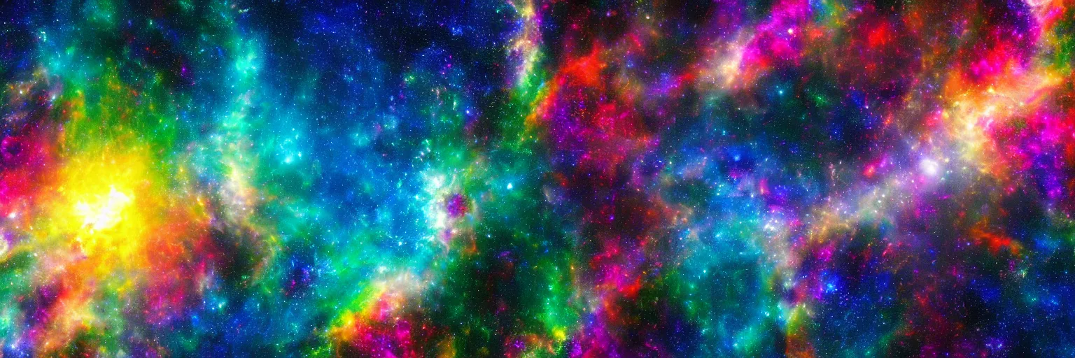 Image similar to Extremely vivid and colourful photo of space