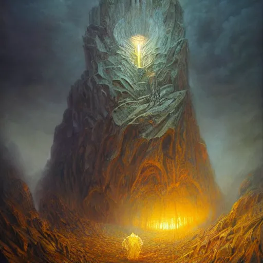 Prompt: the valley of ashes, by Mariusz Lewandowski, Remedios Varo, Tomasz Alen Kopera, Shaun Tan, Andrew Ferez,, dramatic lighting