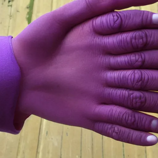 Image similar to purple human thumb