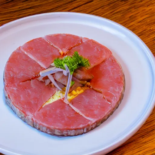 Image similar to Fine dining restaurant serving spam