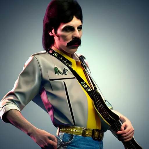 Prompt: paul mccartnay as freddie mercury, photorealistic, octane render