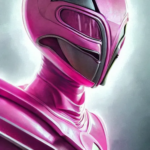 Prompt: Pink Power Ranger physically accurate, dynamic lighting, intricate, elegant, highly detailed, digital painting, artstation, HR GIGER, Hieronymus Bosch, Francis Bacon, concept art, smooth, sharp focus, illustration, art by artgerm and greg rutkowski and alphonse mucha