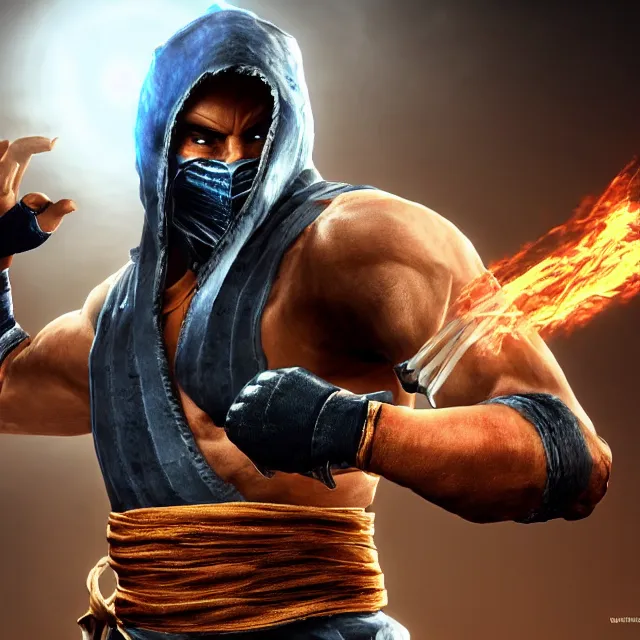 Image similar to yahweah in mortal kombat, fighter, 3 d videogame render, 4 k