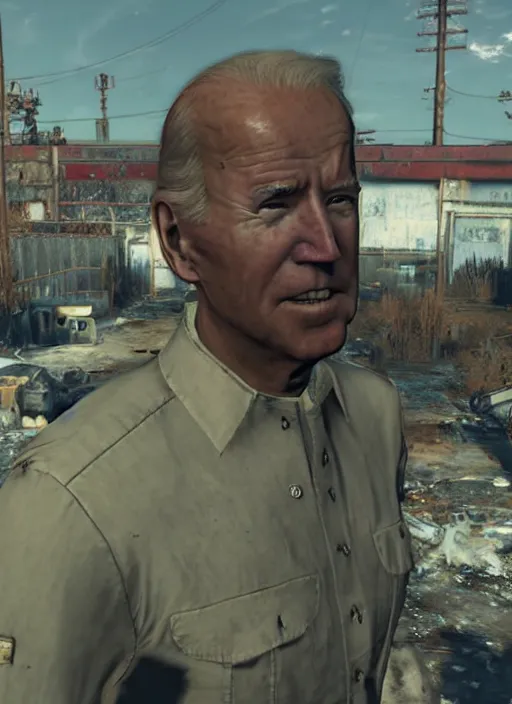 Prompt: joe biden in fallout 4