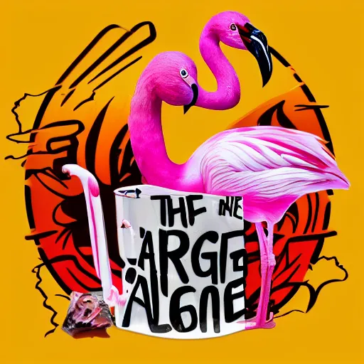 Image similar to the flamingo cafe, internetcore plunderphonic collage album cover, meme trending on artstation