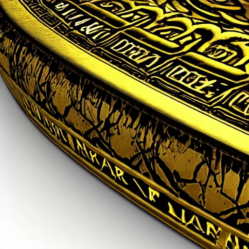 Image similar to the ring from lord if the rings with an imprinted ruler, cm scale imprinted on the inside of the ring, one ring to rule them all, highly detailed, 8 k, trending on artstation, mystic, rpg artwork