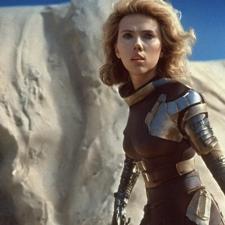 Image similar to a still of Scarlett Johansson in Dune (1984)