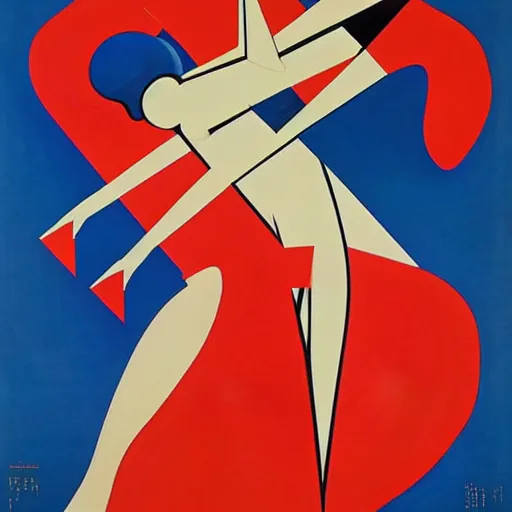 Image similar to constructivism monumental dynamic graphic super flat style figurative portrait by avant garde painter and leon bakst, illusion surreal art, highly conceptual figurative art, intricate detailed illustration, controversial poster art, polish poster art, geometrical drawings, no blur