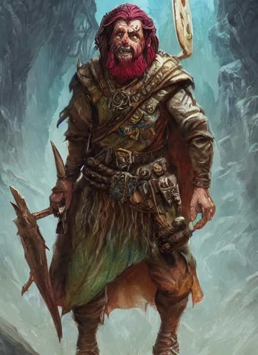 Image similar to poor dirty ugly beggar, ultra detailed fantasy, dndbeyond, bright, colourful, realistic, dnd character portrait, full body, pathfinder, pinterest, art by ralph horsley, dnd, rpg, lotr game design fanart by concept art, behance hd, artstation, deviantart, hdr render in unreal engine 5