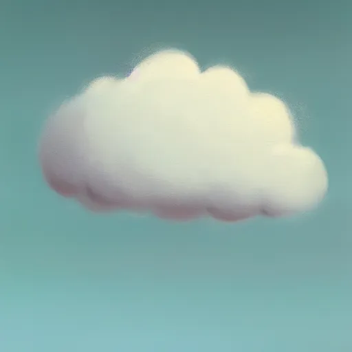 Image similar to goro fujita ilustration a graceful fluffy cloud raining on a flat background, painting by goro fujita, sharp focus, highly detailed, artstation