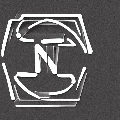 Prompt: a linograph logo of motion design editors