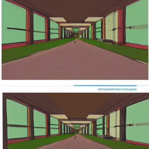 Image similar to Art demo of two point perspective.