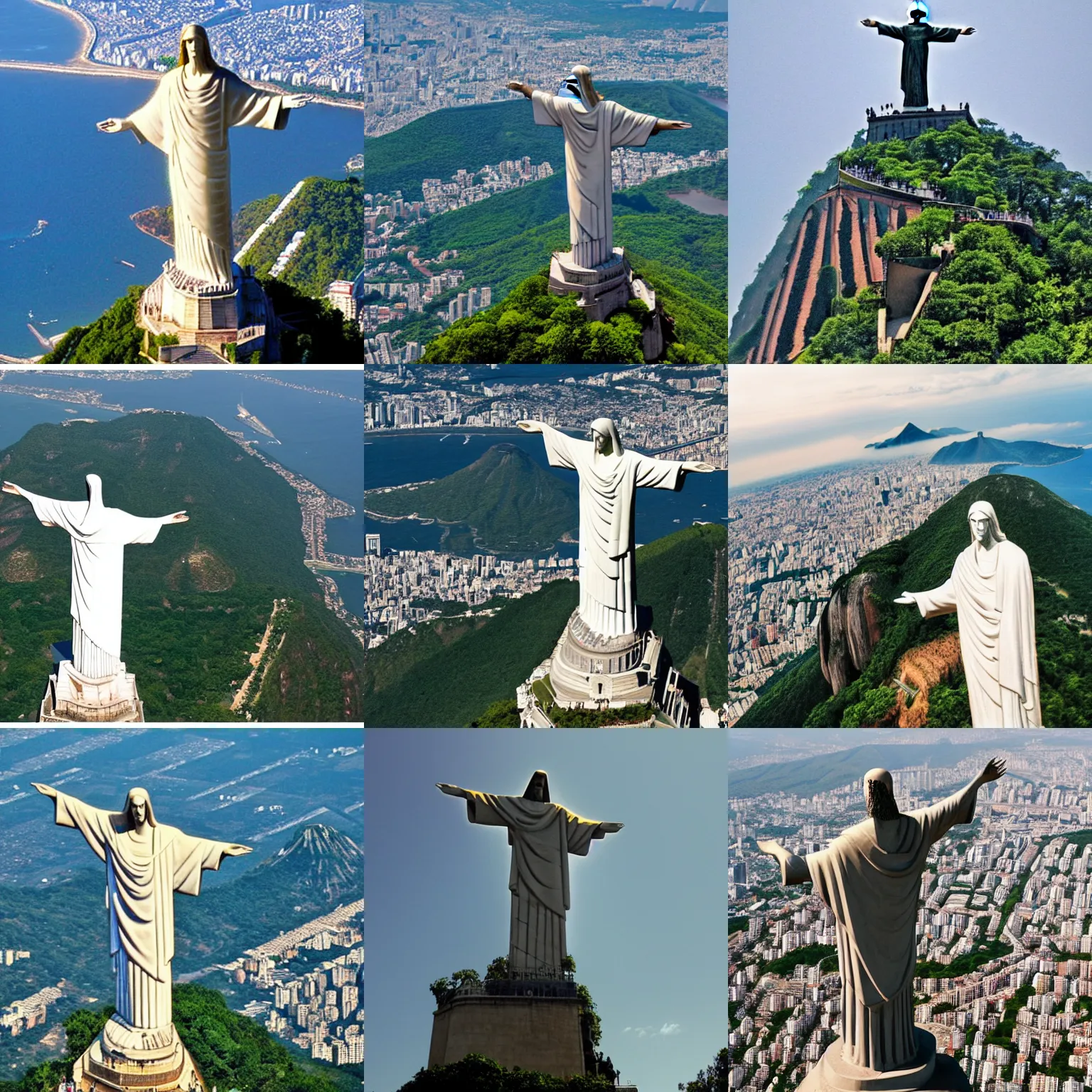 Prompt: photo of the famous statue of Christ the Redeemer