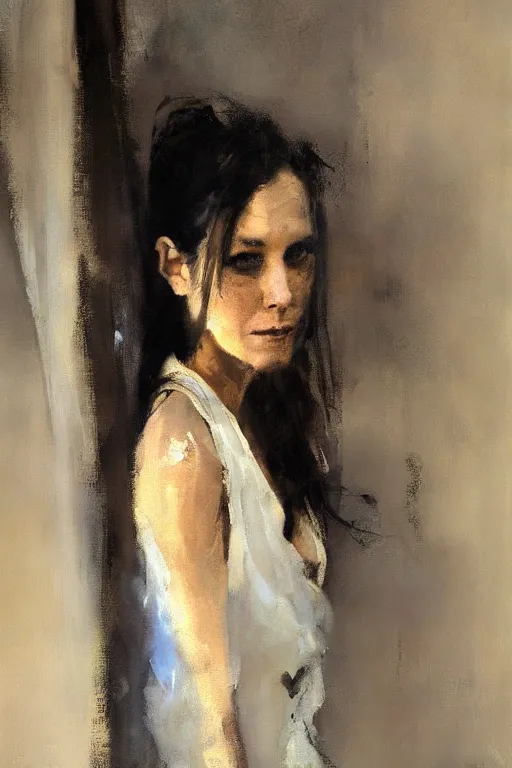 Image similar to A painting of Verna Lisi, by Jeremy Mann