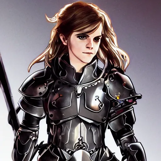 Image similar to emma watson as a paladin by Yoji Shinkawa