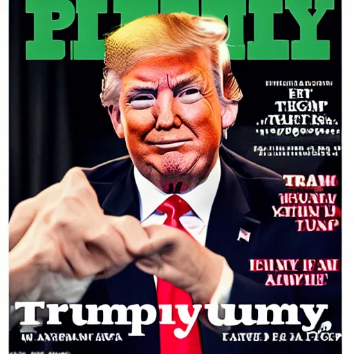 Prompt: Trump, playboy magazine cover