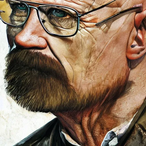 Image similar to painting of walter white eathing delicious a locust, connaisseur, delicious, photorealistic, highly detailed, concept art, matte, smooth, sharp focus, 8 k