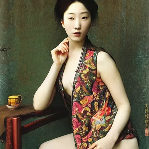 Image similar to “sensual Chinese pre-raphaelite”