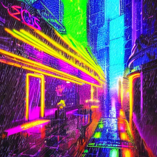 Image similar to neon rain