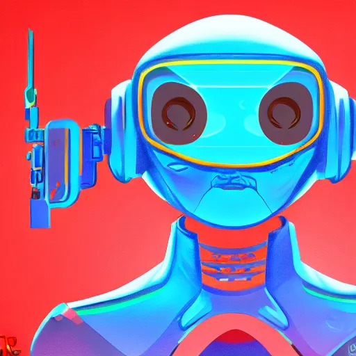 Prompt: cyberpunk robotic papa smurf, sharp lines, digital, artstation, colored in